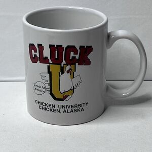 Chicken University Cluck U Chicken Alaska Go Peckers Novelty Mug